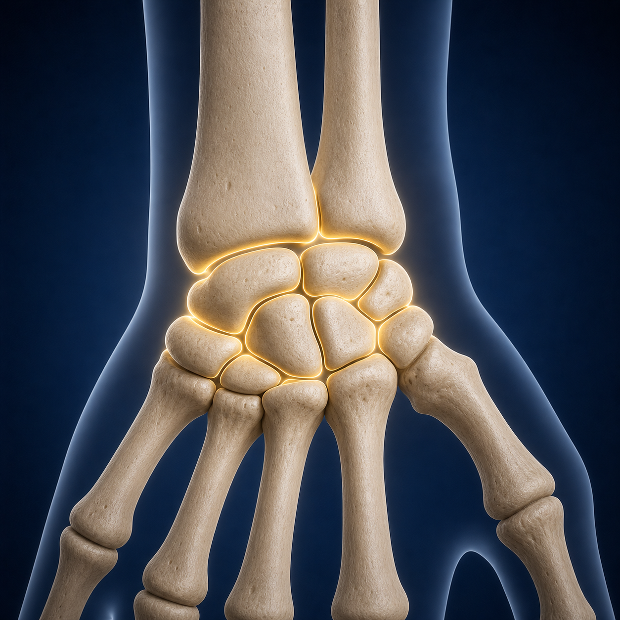 Anatomical illustration of the wrist joint