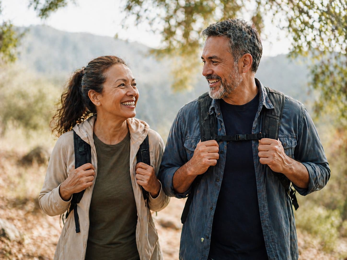 Happy couple enjoying an active lifestyle after regenerative treatment
